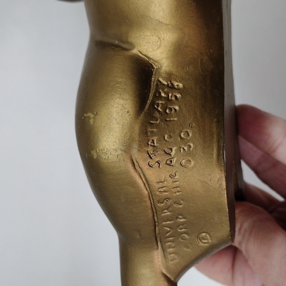 Vintage 1958 Universal Statuary Corp. Gold Cherub Angel Wall Hanging Decor - Picture 10 of 10